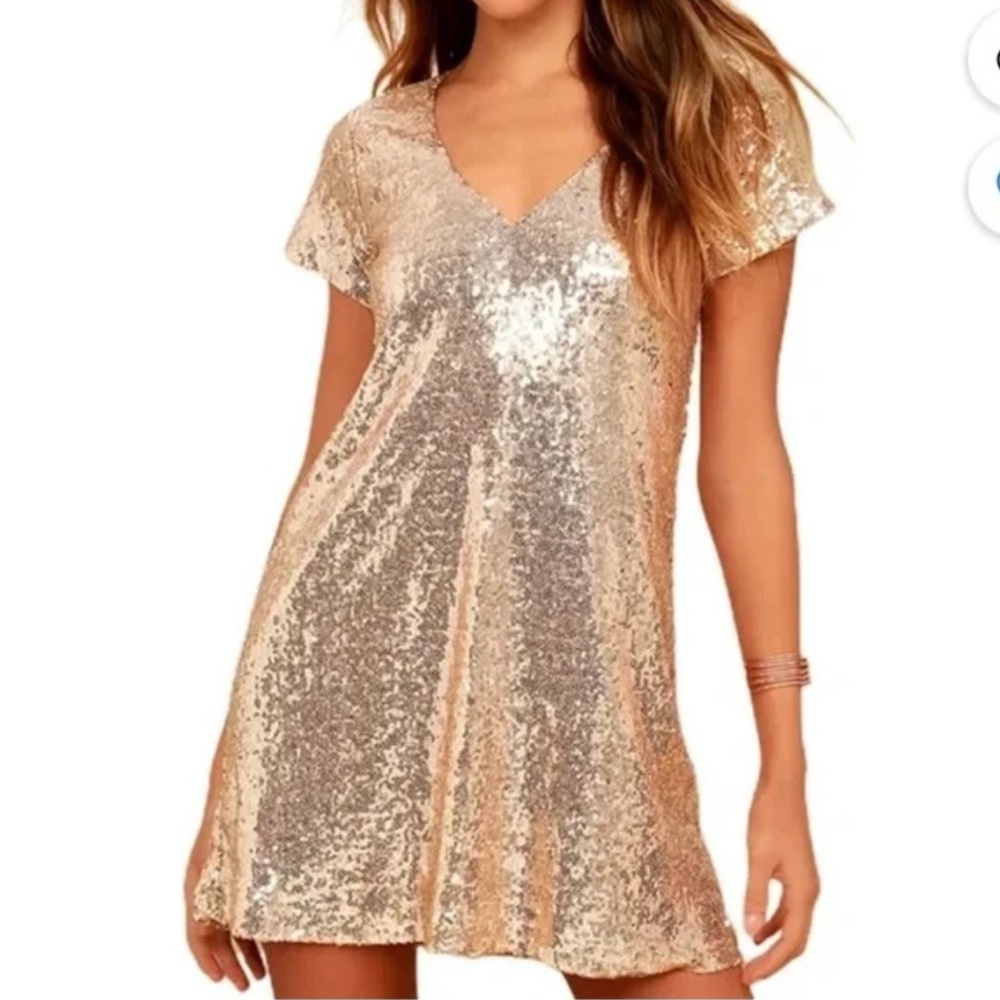 Iro gold sequined dress size small
